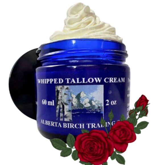 With Retinol -Whipped Tallow Cream 2oz (Rose) - Picture 1 of 8